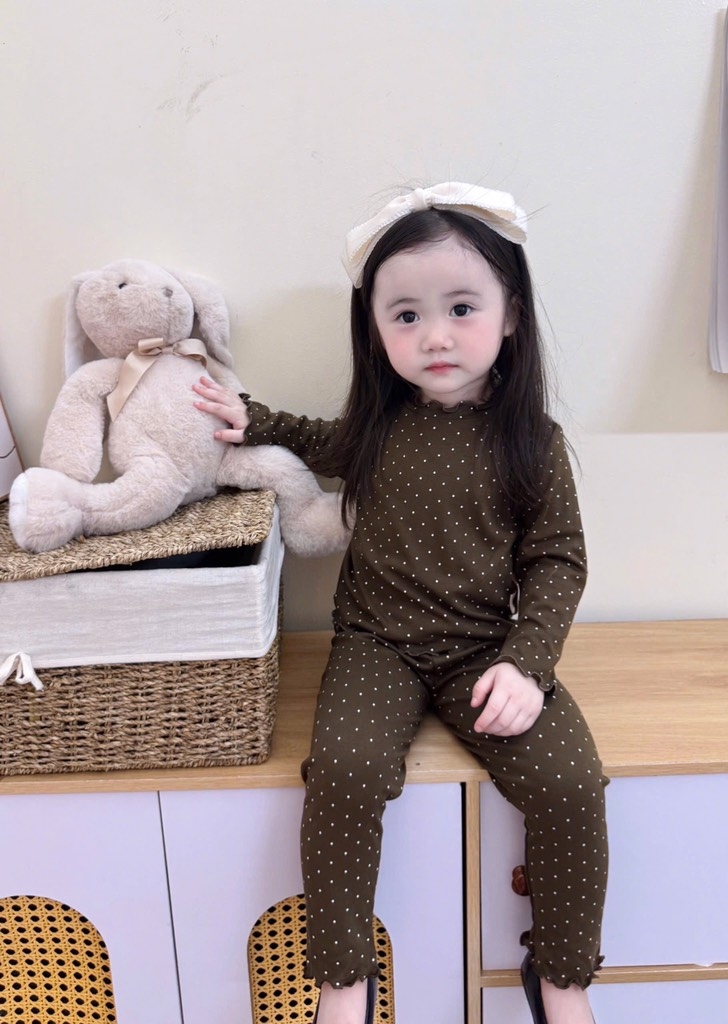 SET BỘ ZIP DÀI CHẤM BI 3 MÀU BÉ GÁI(XẢ 55k)