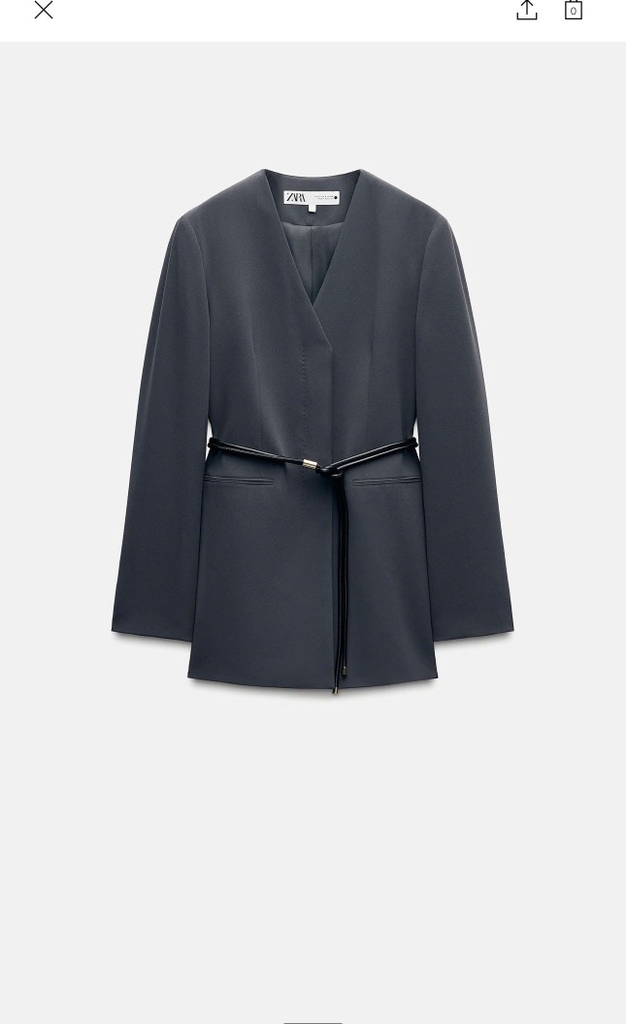 ÁO VEST NỮ ZARA KÈM ĐAI THU ĐÔNG SẴN