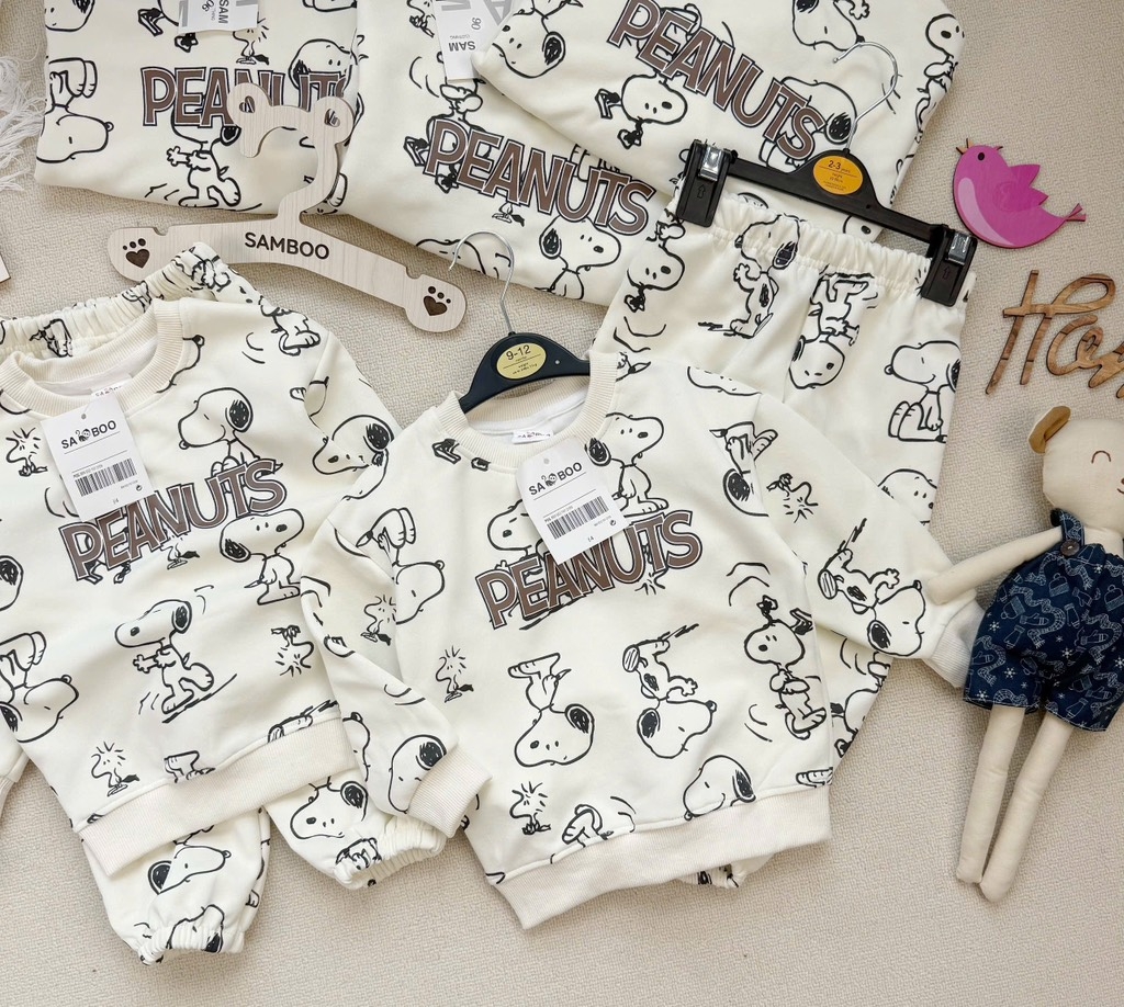 SET DÀI HAI DA CHÚ CHÓ PEANUTS BÉ TRAI