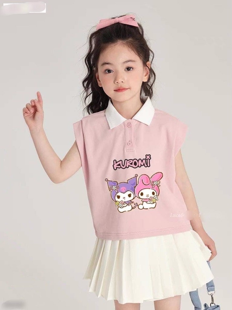 VÁY KUROMI HỒNG BABY CỔ ĐỨC CHO BÉ GÁI (SALE 45k)