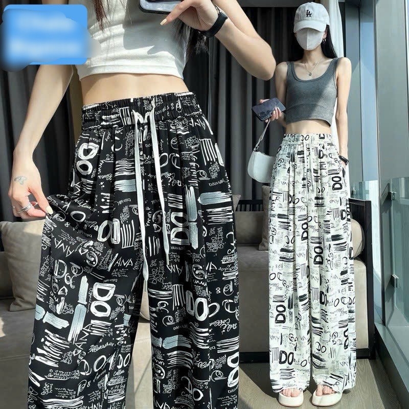 QUẦN LỤA ỐNG SUÔNG HOẠ TIẾT(xả 50k)