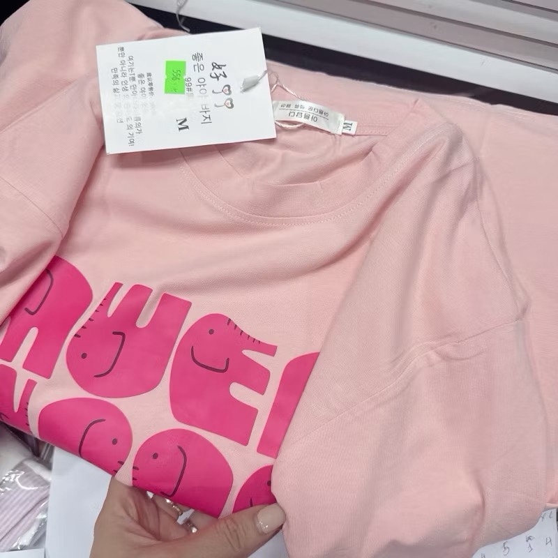ÁO PHÔNG HỒNG IN VOI TRÀN ÁO NỮ (xả 29k)