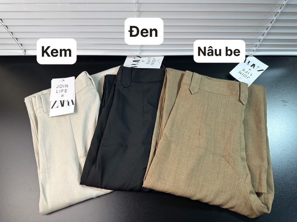 QUẦN SUÔNG VẢI GIẤU KHOÁ ZR2024(xả 59k)