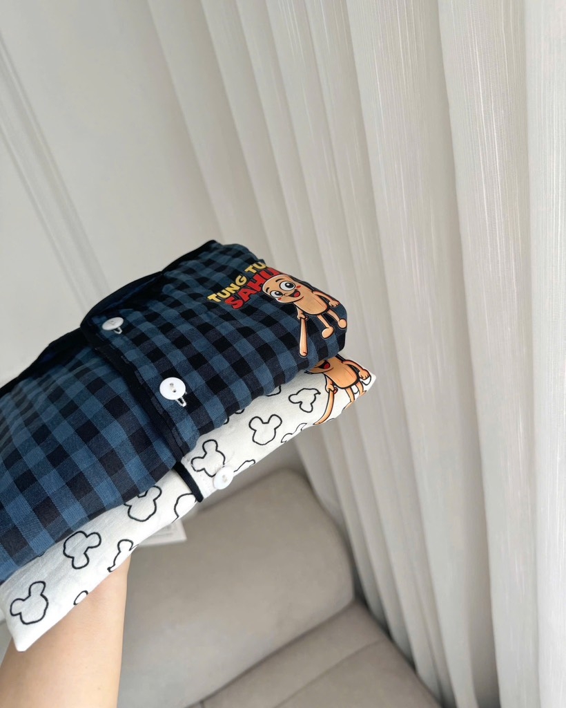 SET 2 BỘ PIZAMA BÉ TRAI DÀI TAY SẴN