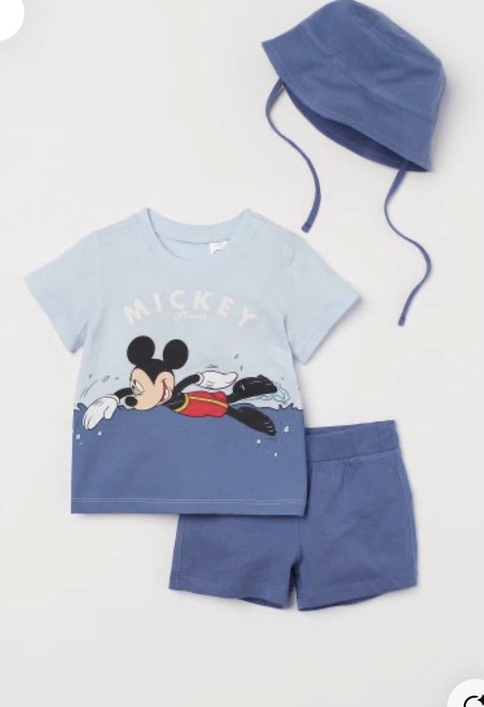 BỘ CỘC MICKEY XANH KÈM MŨ BÉ TRAI SẴN( xả 69k)