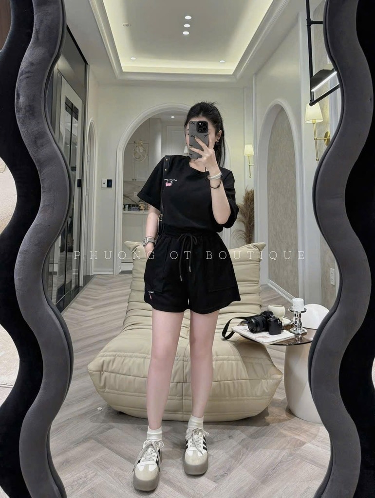BỘ MÌ THÊU CHÓ 2 MÀU NỮ SẴN (XẢ 99k)