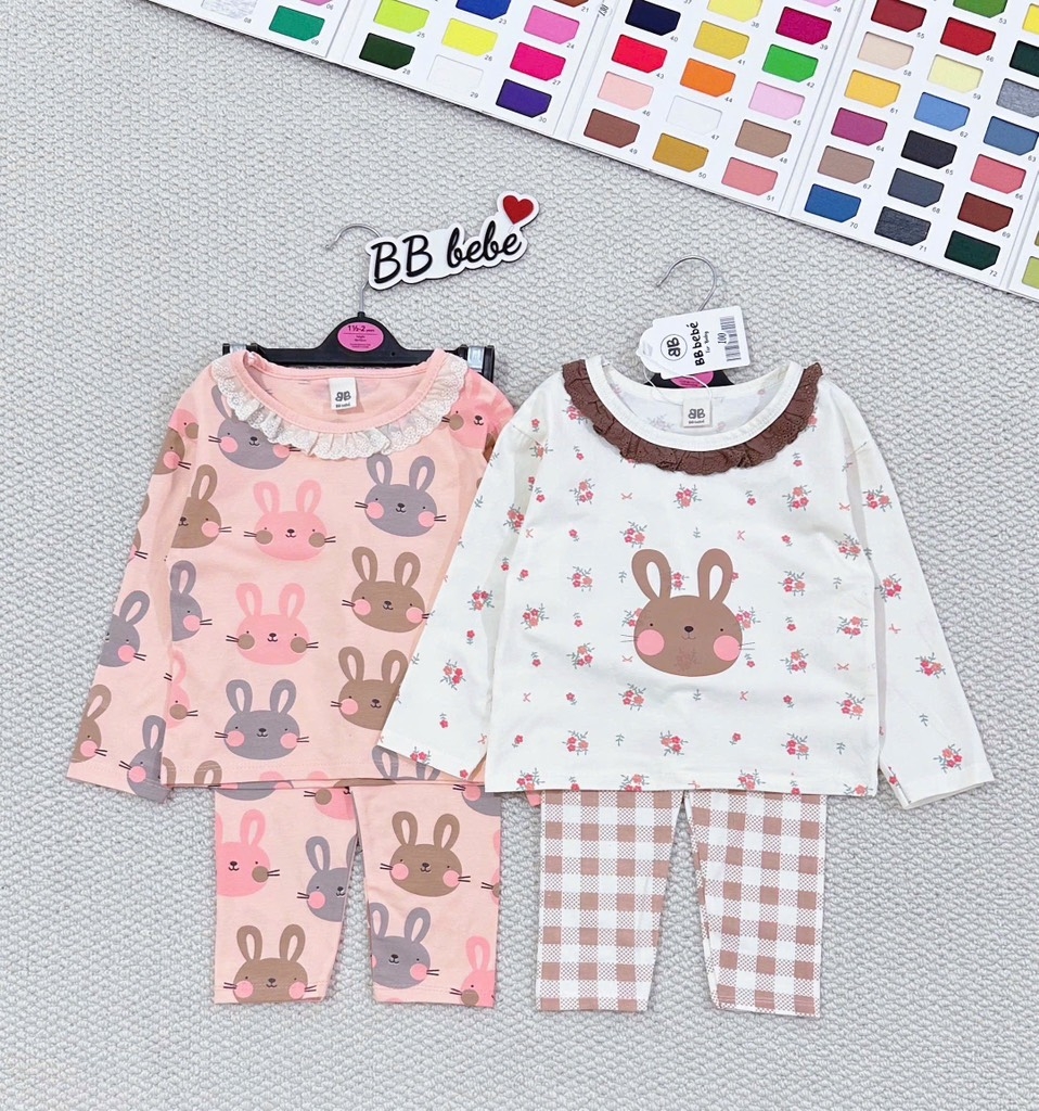 SET 2 BỘ DÀI THỎ HOA NHÍ TONE HÀN QUỐC BÉ GÁI