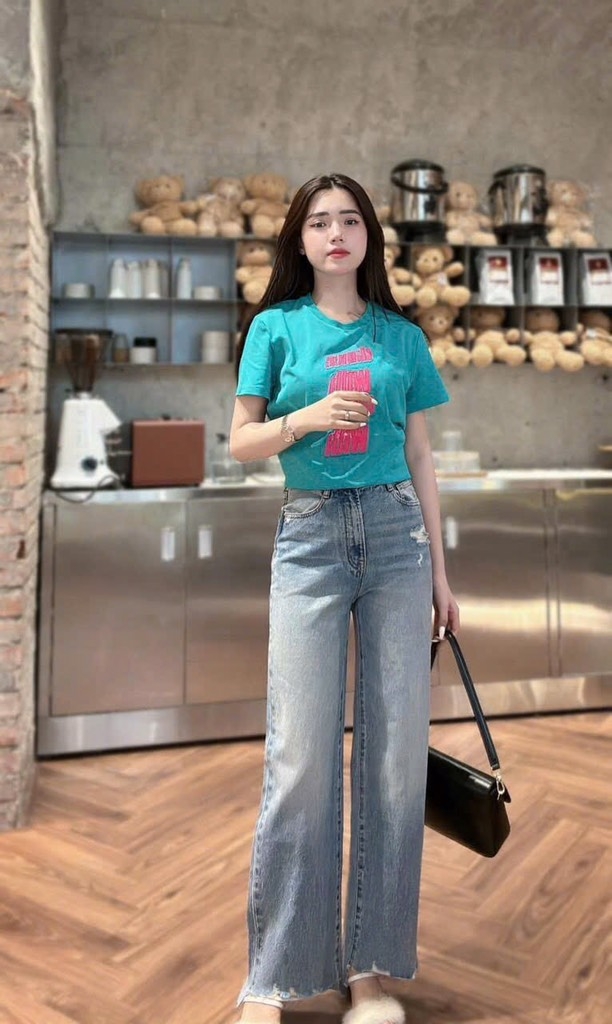 ÁO XANH HOẠ TIẾT NỮ