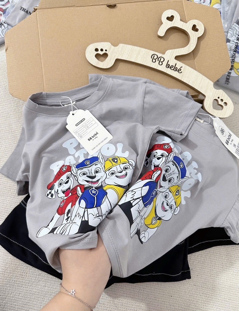SET BỘ CHÚ CHÓ CỨU HỘ XÁM BÉ TRAI (SALE 59k)