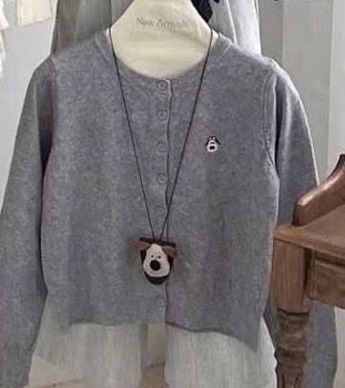 ÁO LEN CADIGAN KÈM GẤU QC NỮ