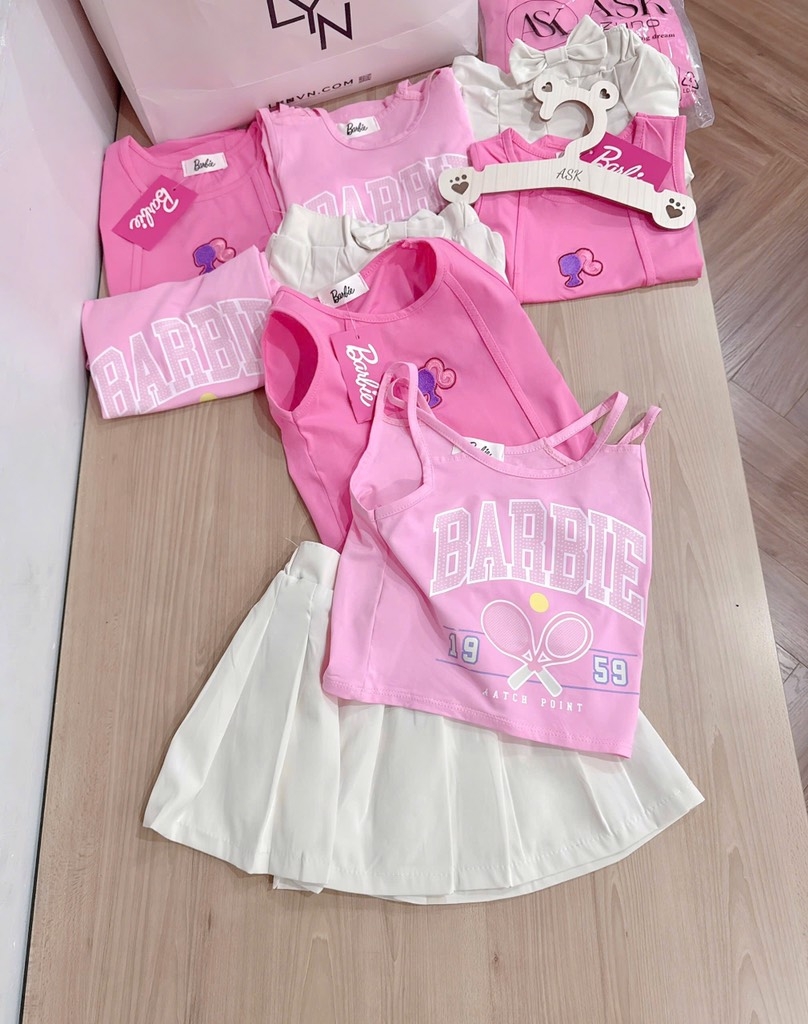 SET BA CHI TIẾT HỒNG BARBIE BÉ GÁI
