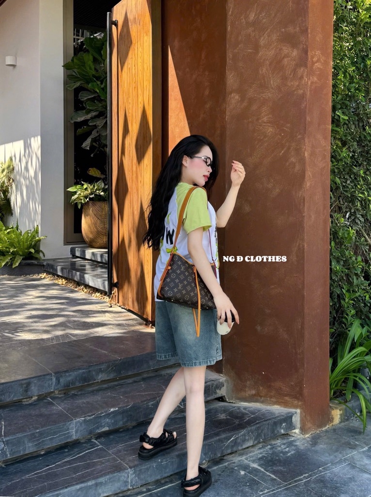 SET ÁO THUN CÔ GÁI XANH PHỐI QUẦN JEAN NỮ