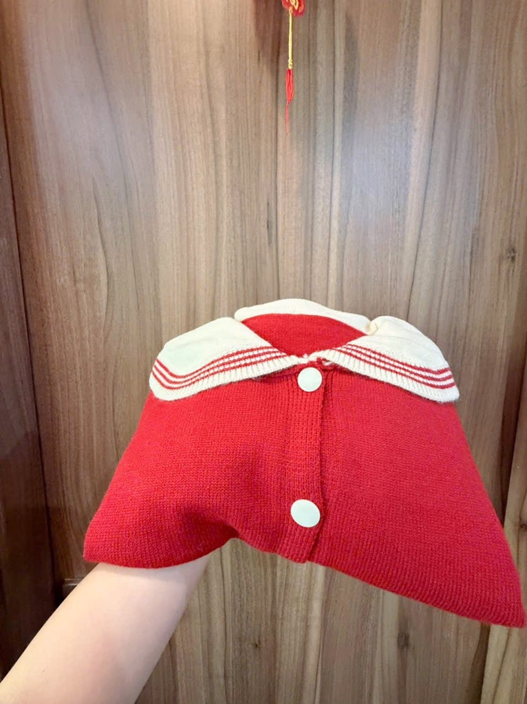 ÁO LEN CARDIGAN 2 MÀU CỔ THUỶ THỦ NỮ THU ĐÔNG SẴN