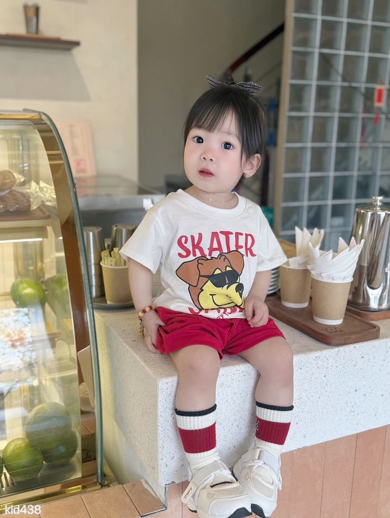 SET BÉ SNATER QUẦN ĐỎ BÉ TRAI BÉ GÁI SẴN (SALE 85k)