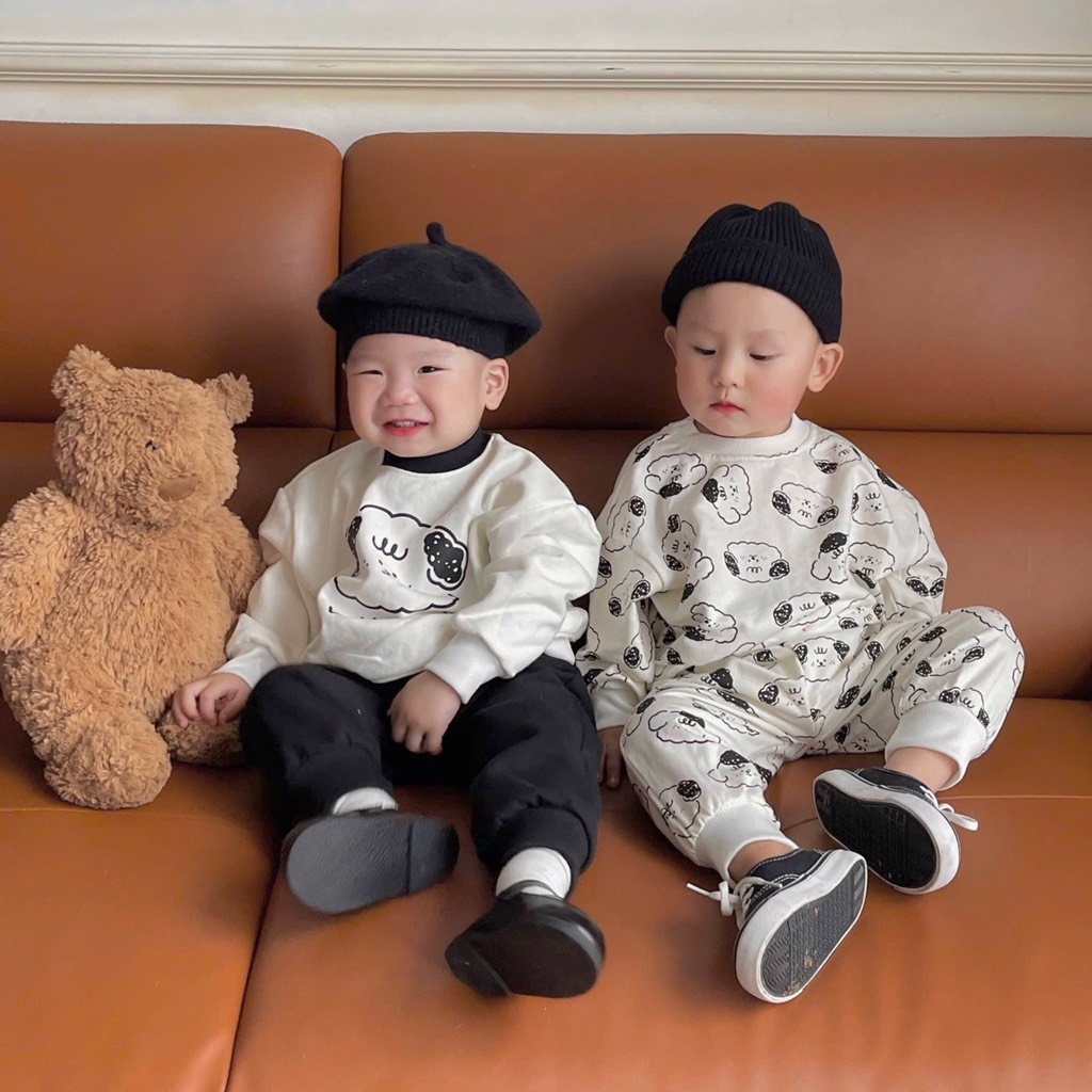 BỘ NỈ DÀI BST COVER BÉ TRAI 4 MÀU