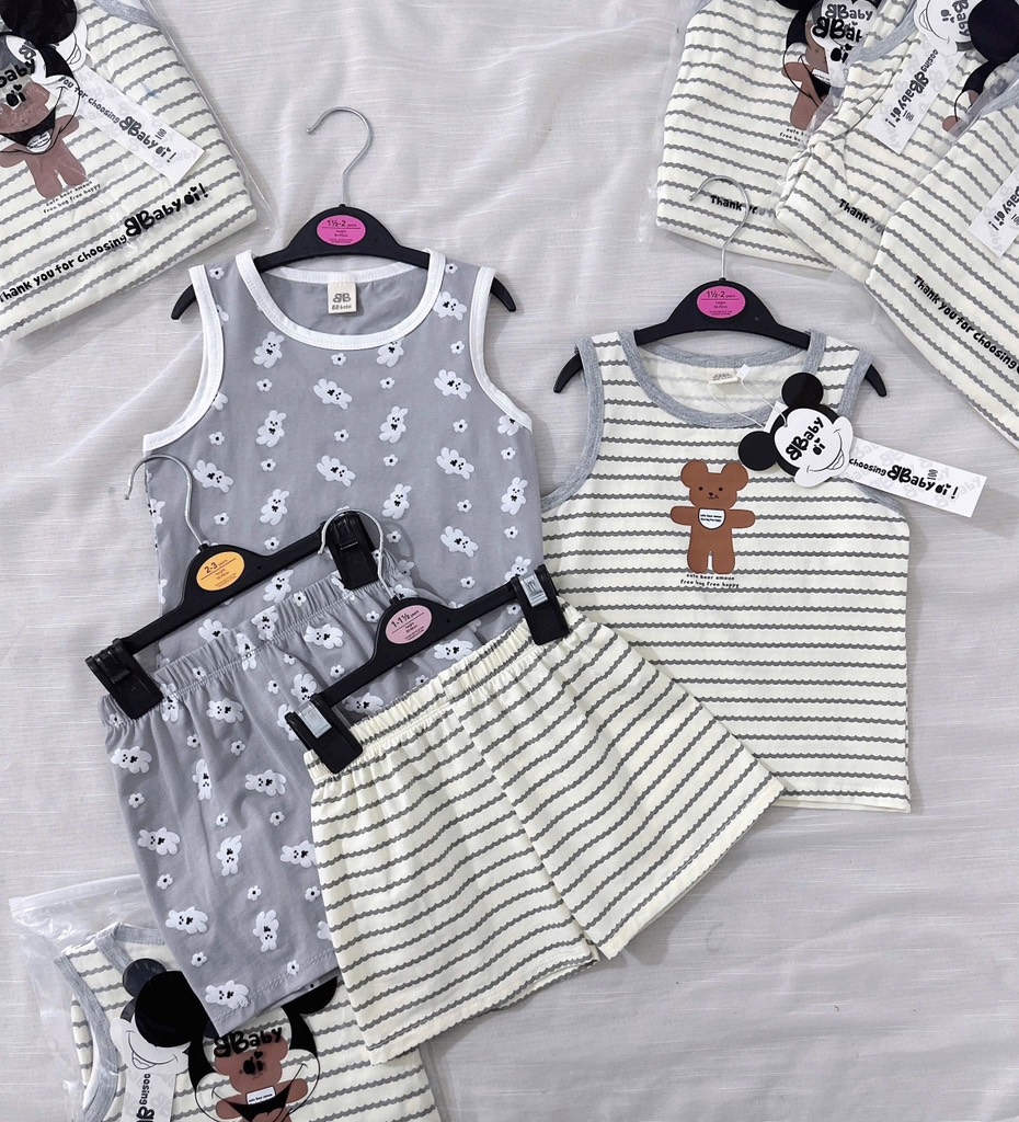 SET 2 BỘ CỘC BA LỖ TONE GHI KẺ BÉ TRAI
