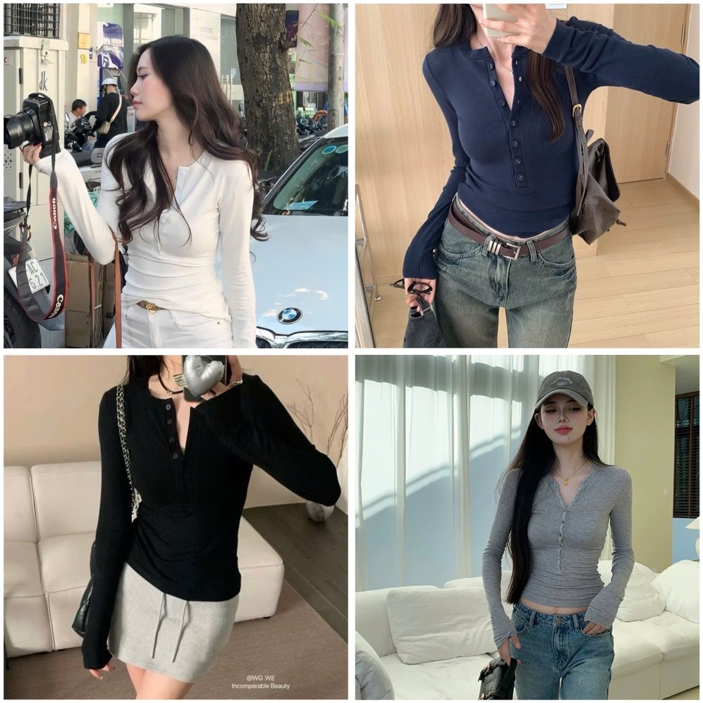 ÁO CỔ TRỤ 4 MÀU QC NỮ ( XẢ 39k )