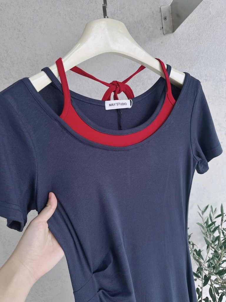 VÁY DÍP PHỐI DÁNG DÀI LI EO NỮ SẴN