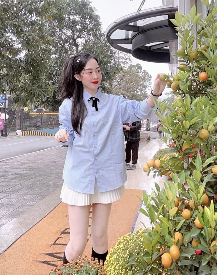 ÁO SƠ MI Z.ARA XANH ĐÍNH ĐÁ BASIC