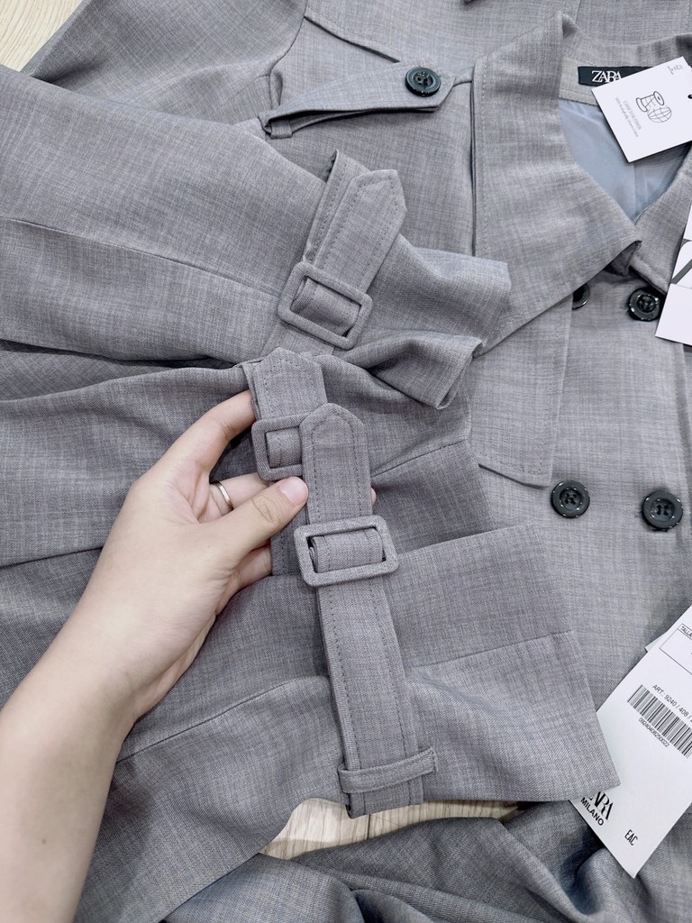 SET MĂNG TÔ DÁNG NGẮN MIX CV A NỮ THU ĐÔNG SẴN