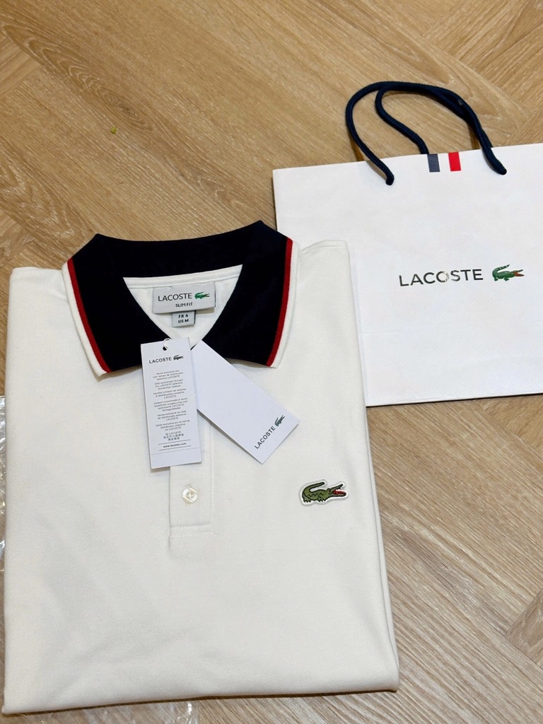 ÁO POLO LACCOST PHỐI CỔ THAN NAM
