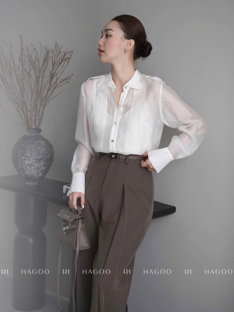 ÁO SƠ MI GU TƠ LY CÁ VAI CÚC TRAI NỮ