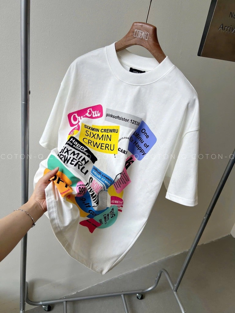 ÁO PHÔNG DECAL CHỮ NỮ