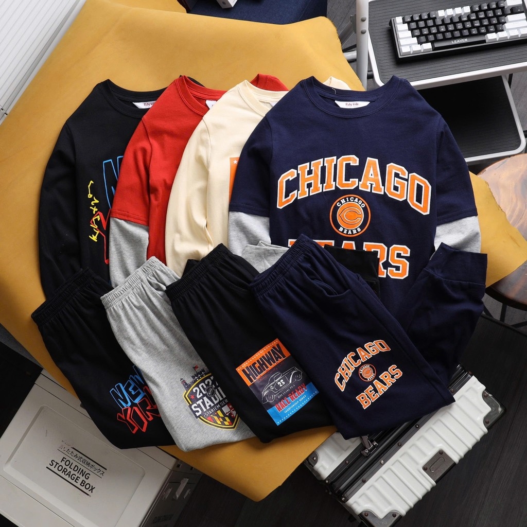 BỘ DÀI COTTON CHICAGO 2027 NEWYORK 30 SIZE ĐẠI BÉ TRAI