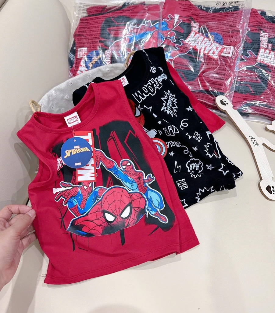 SET 2 BỘ BA LỖ NGƯỜI NHỆN ĐEN ĐỎ BÉ TRAI SẴN (xả 80k)