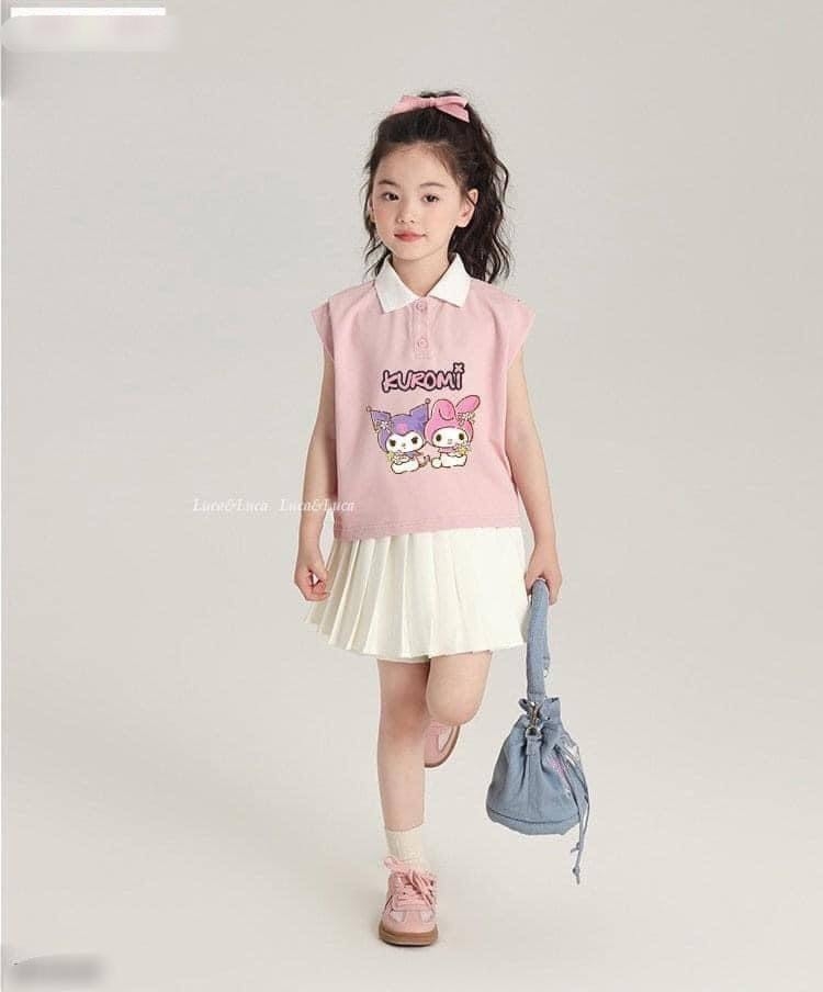VÁY KUROMI HỒNG BABY CỔ ĐỨC CHO BÉ GÁI (SALE 45k)