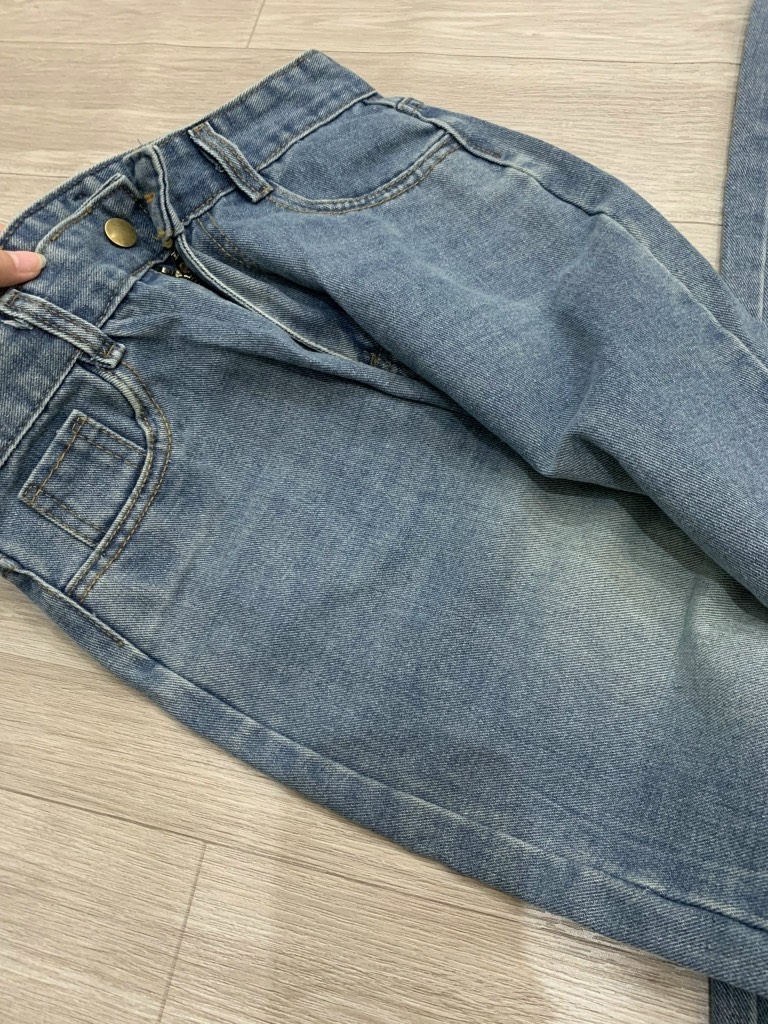 QUẦN JEAN NỮ SUÔNG NỐI GẤU SẴN (xả 79K)