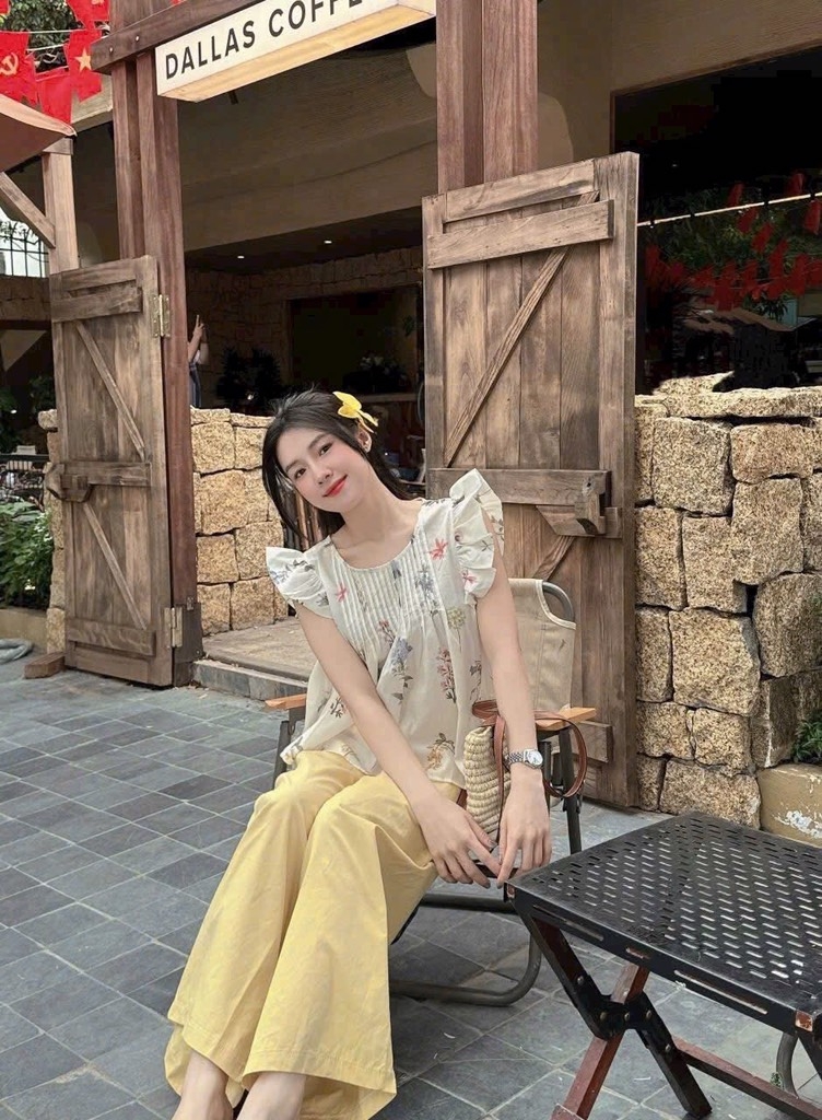SET CÁNH TIÊN HOẠ TIẾT HOA LÁ CÀNH NỮ SẴN