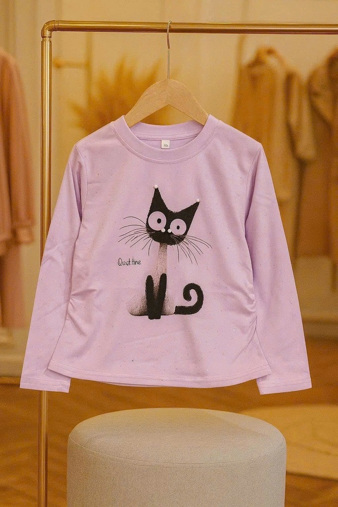 ÁO PHÔNG MÈO DÀI TAY QCCC BÉ GÁI