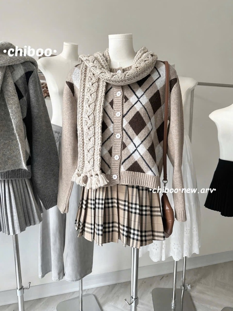 ÁO LEN CARDIGAN TRÁM QC NỮ THU ĐÔNG