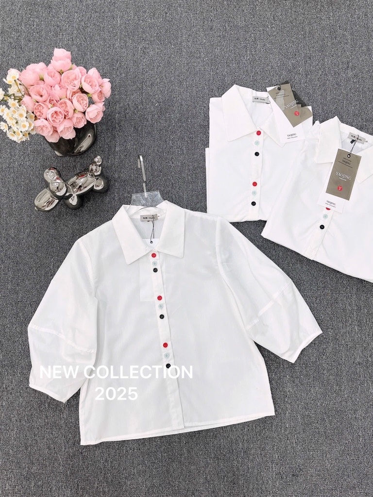 ÁO SƠ MI TKE CÚC 3 MÀU NỮ SẴN (SALE 49k)