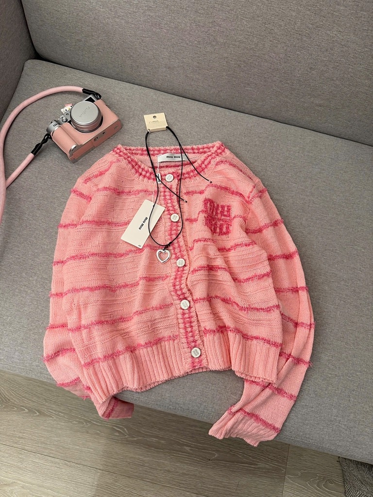 ÁO LEN CAẢDIGAN HỒNG MIU MIU NỮ