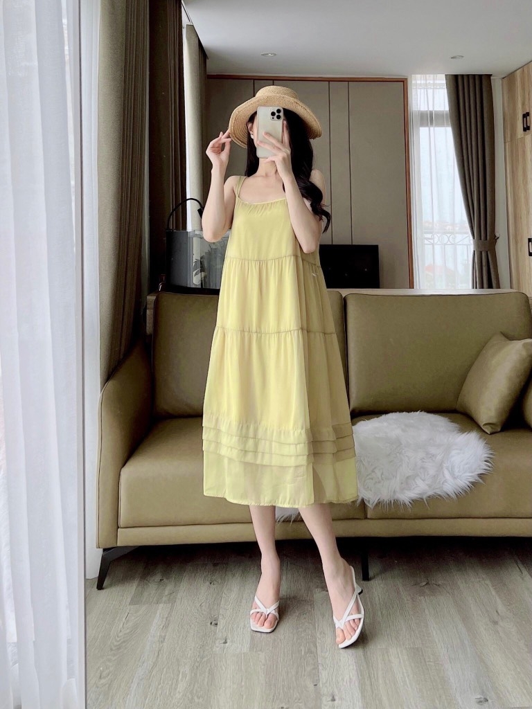 VÁY TƠ LI NGANG 3 TẦNG 2 LỚP
