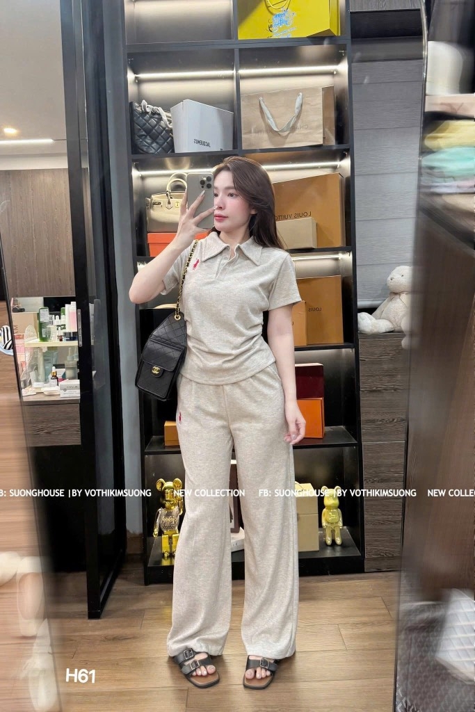 SET ÁO CỘC THÊU NGỰA QUẦN DÀI NỮ SẴN