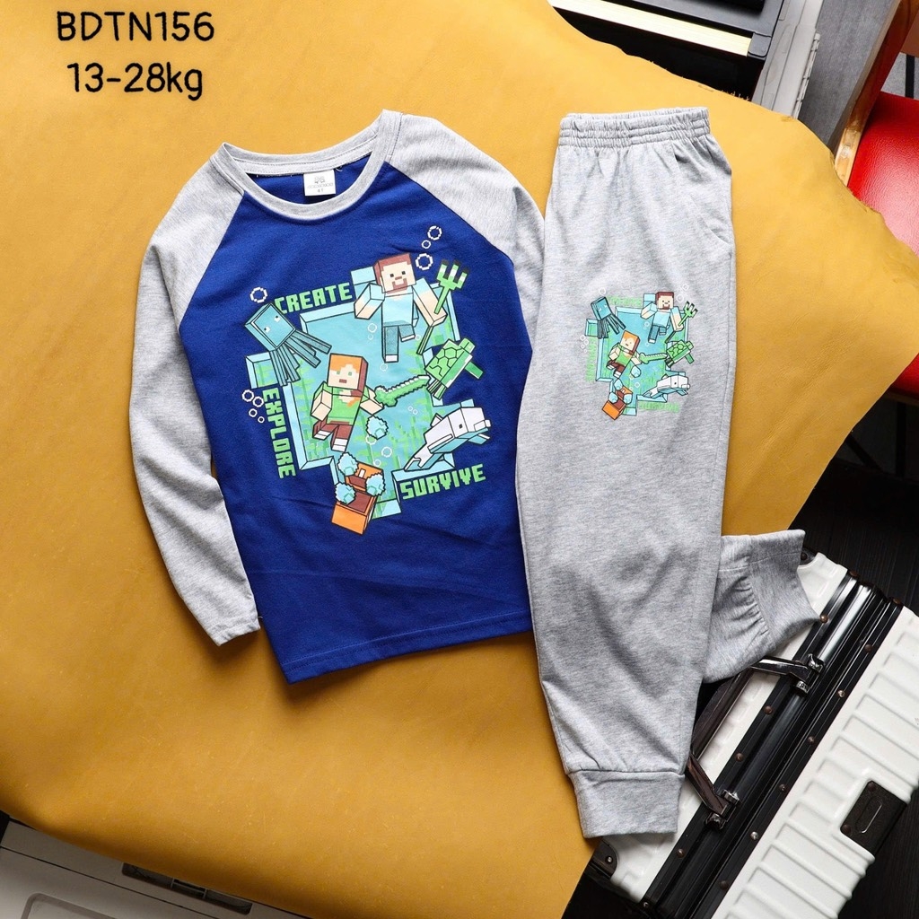 BỘ DÀI THUN COTTON NHÍ BÉ TRAI ĐẠI
