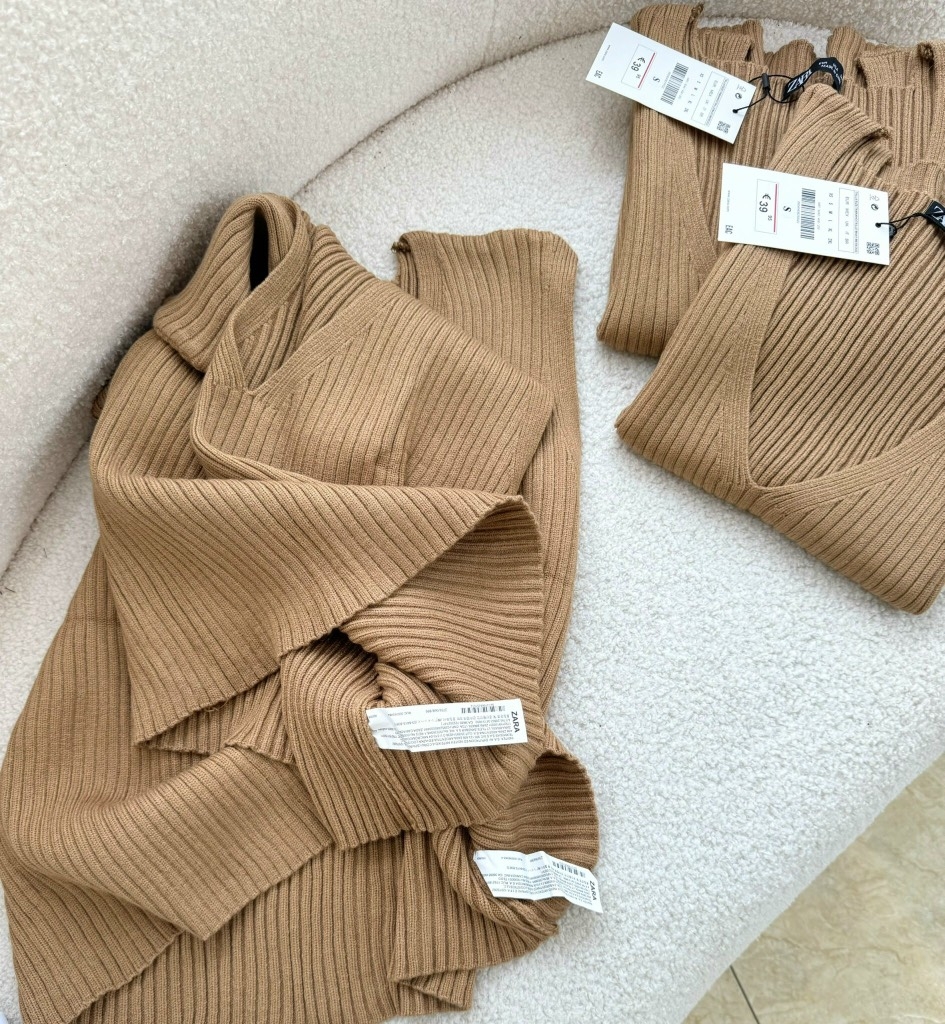 SET ÁO PHÔNG + GILE LEN NỮ ZARAAA THU ĐÔNG SẴN(XẢ 99k)