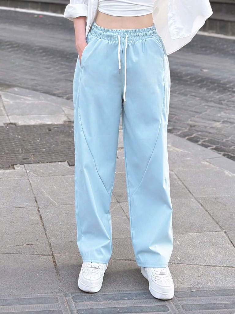 QUẦN SUÔNG BAGGY KAKI LỤA 4M NỮ NEW SẴN