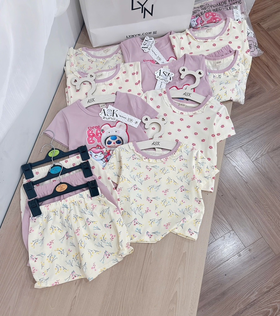 SET 3 BỘ BB3 TONE TÍM BE BÉ GÁI (XẢ 119k)