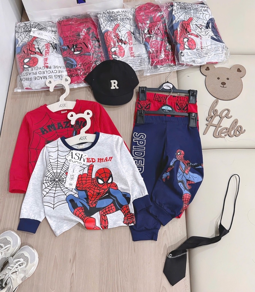 SET 2 BỘ DÀI TAY NGƯỜI NHỆN BÉ TRAI (LOAD LẠI GIÁ)