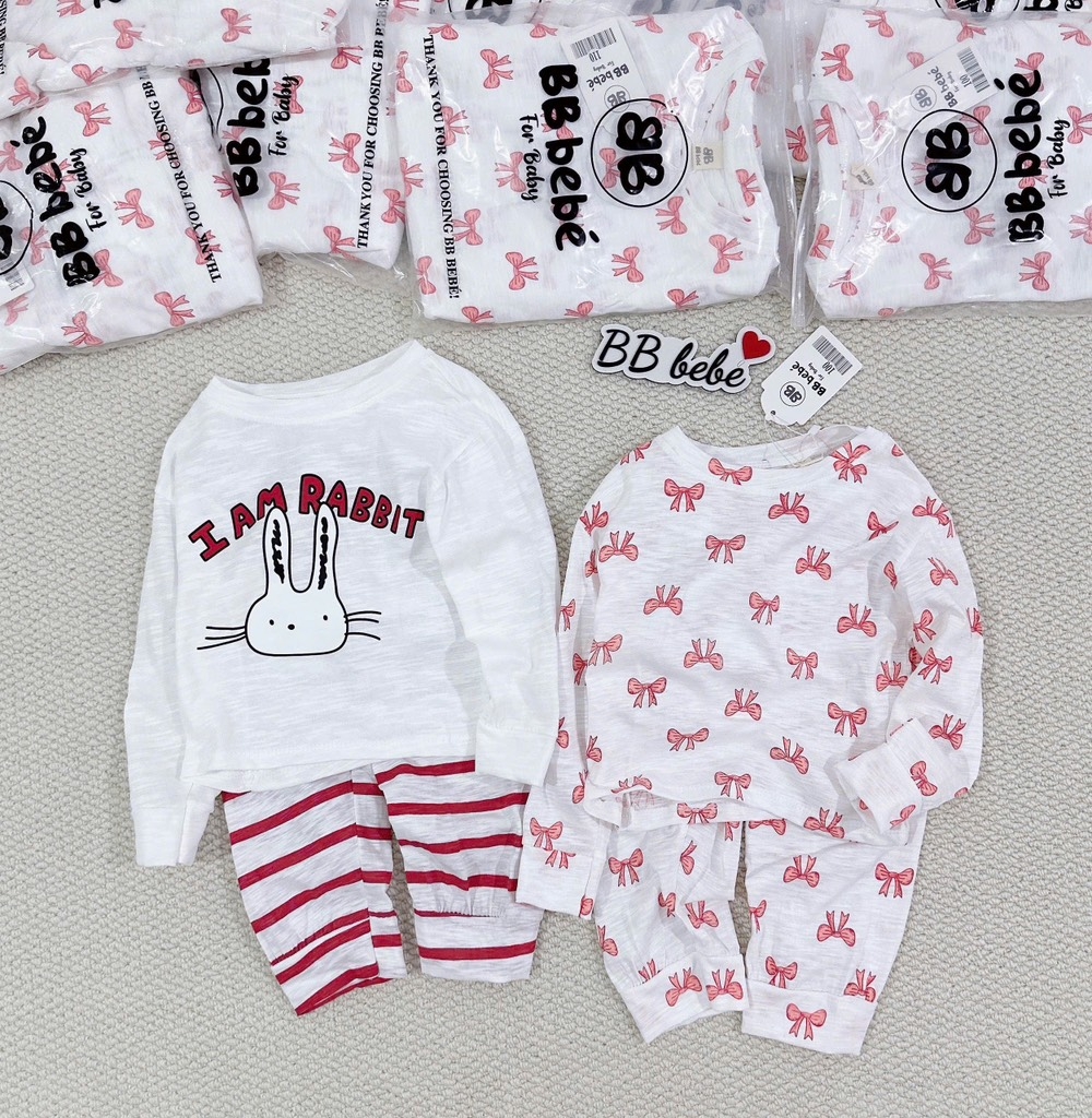 SET 2 BỘ DÀI XƯỚC NƠ THỎ BÉ GÁI(XẢ 85k)