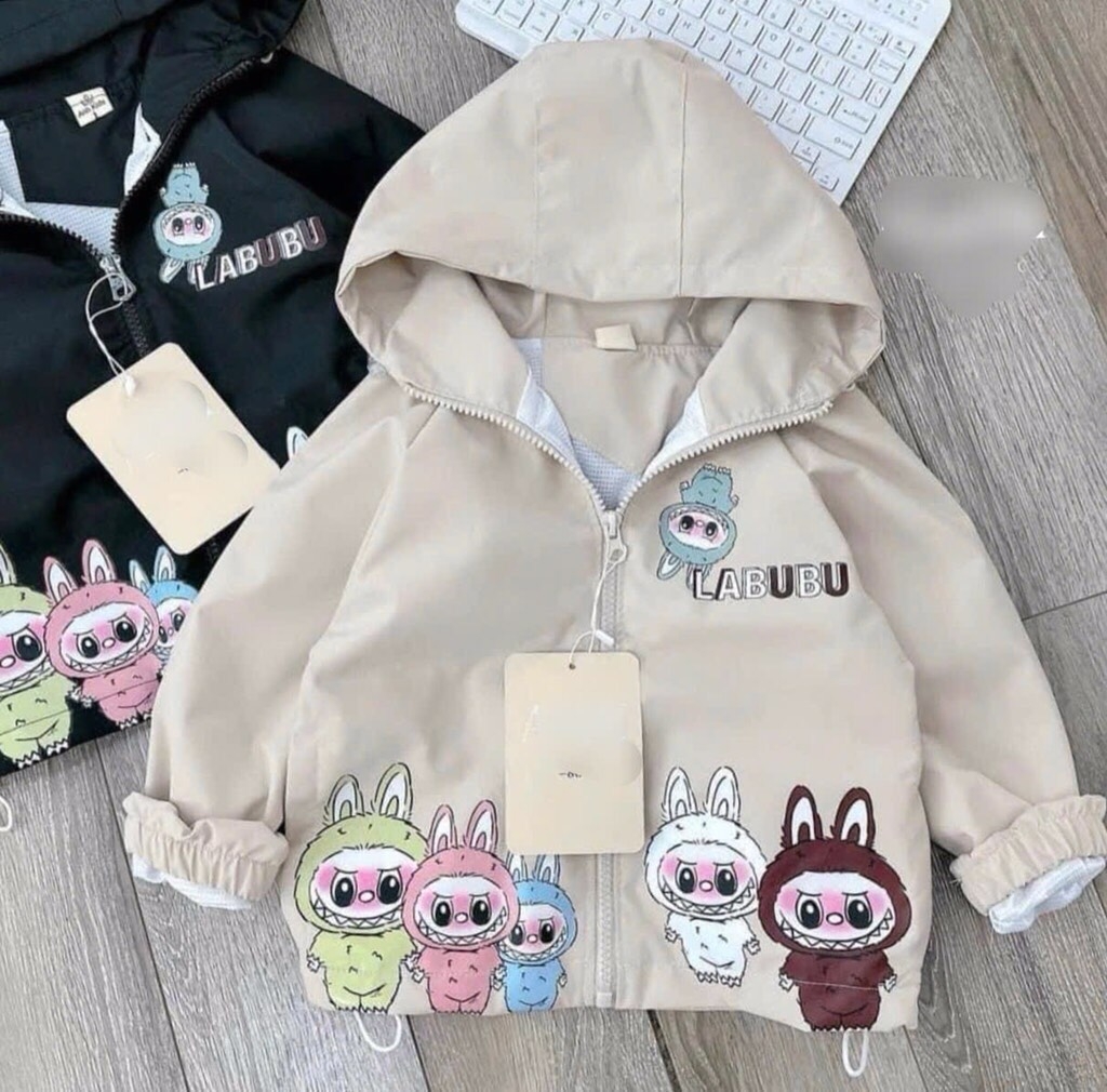 ÁO KHOÁC GIÓ LABUBU DÀI TAY CHO BÉ - SALE 59k- SẴN