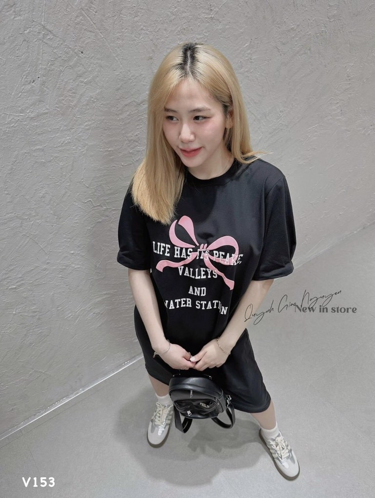 ĐẦM SUÔNG XINH XẮN IN NƠ (xả 59K)