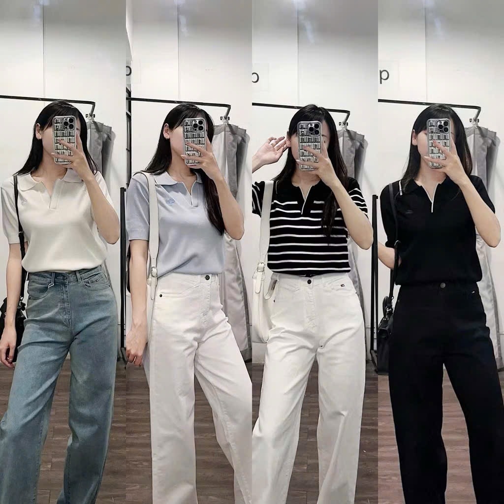 ÁO LEN POLO CỔ THÊU CÁ SẤU NỮ