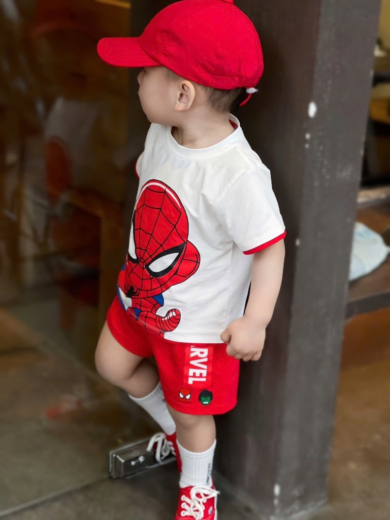 SET 2 BỘ NHỆN XANH ĐỎ BÉ TRAI SẴN( xả 69k)