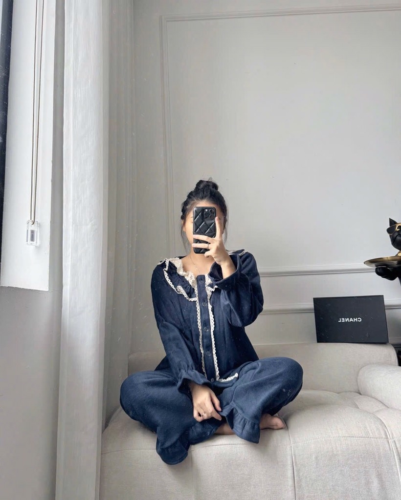 BỘ NGỦ LÔNG ULALA XUẤT HÀN NỮ THU ĐÔNG SẴN