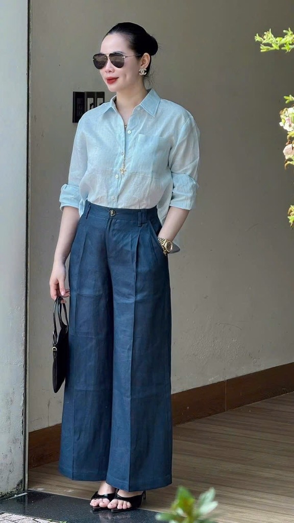 ÁO SƠ MI GU ĐÍNH NƠ SAU NỮ SẴN